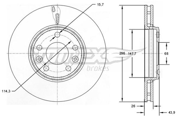 TOMEX Brakes Bremsscheibe